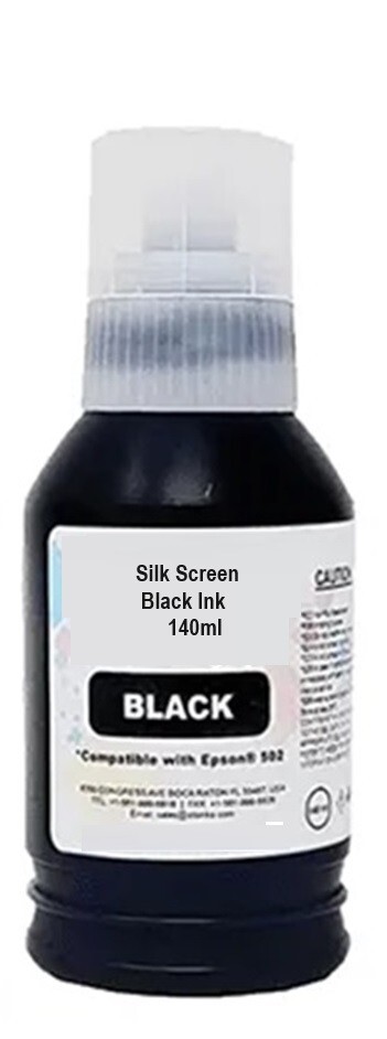 PREMIUM COMPATIBLE EPSON FOR SCREEN PRINTING BLACK DYE INK (140ml)
