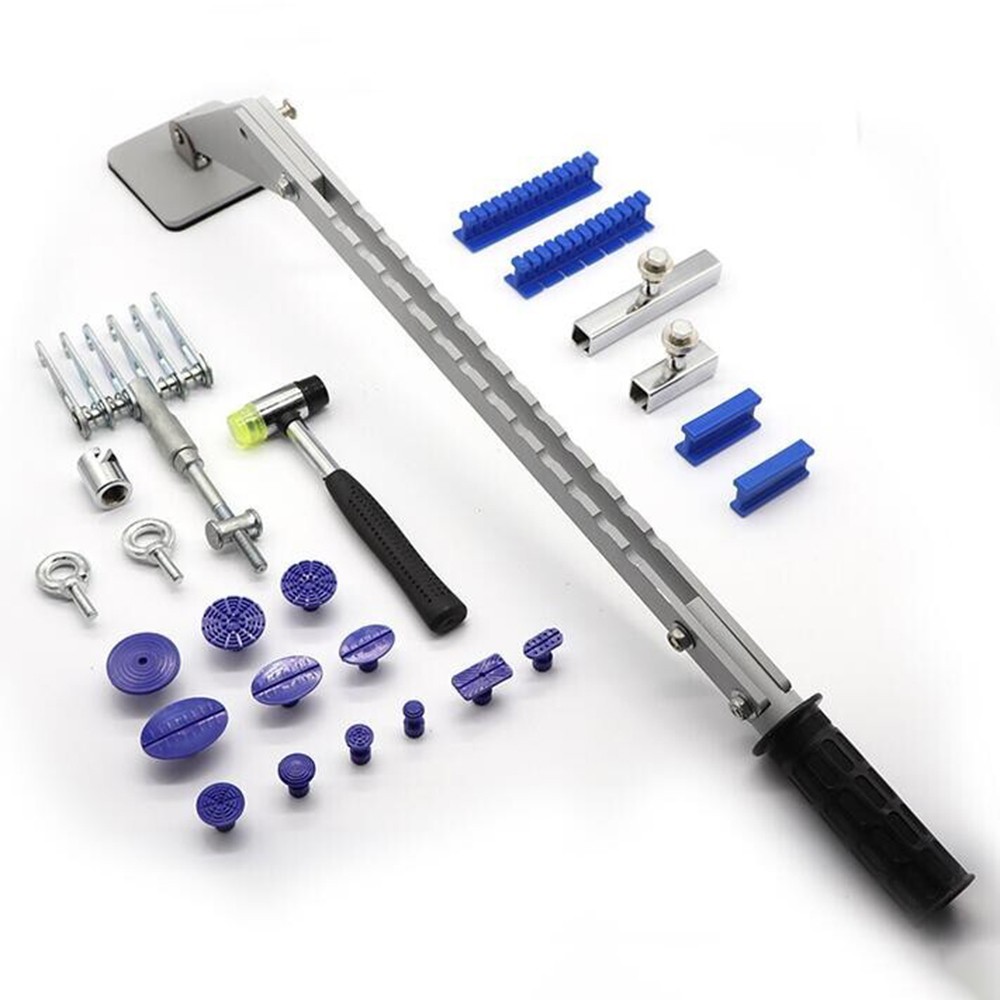 Car Dent Bar Puller Pull Lever Pulling Kit Removal Hammer Repair Auto Body To--