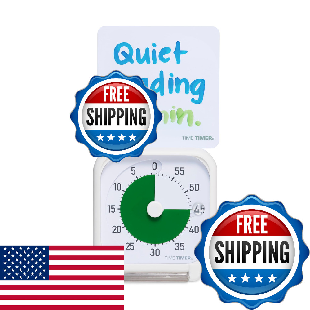 Time Timer 3 Inch Visual Timer – 60-Minute Quiet Portable Countdown Timer for Ki