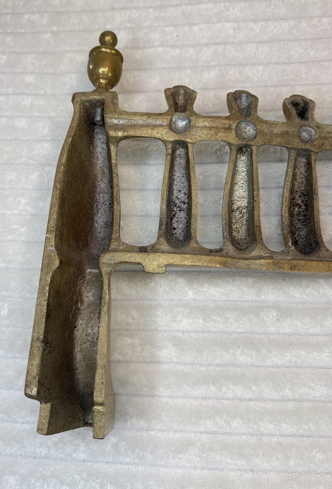 Vintage Solid Brass Fire Grate Front Fret Fireplace Guard Approx 15.5" Width