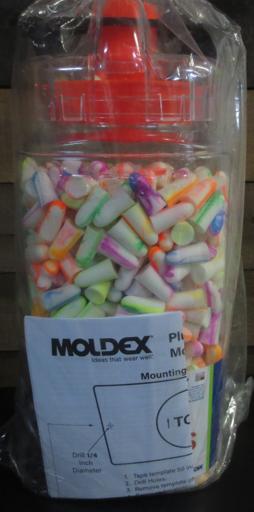 Moldex PlugStation Ear Plugs - 500 pair - Green or Multi-Color