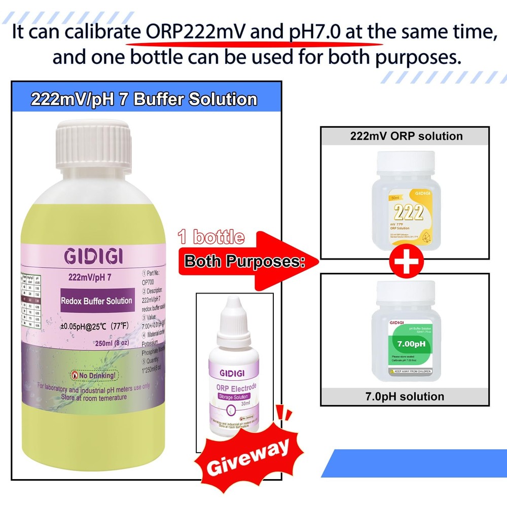 pH Meter with 2 * 250ml 7.0 Buffer Solution, Digital Display Color Screen...