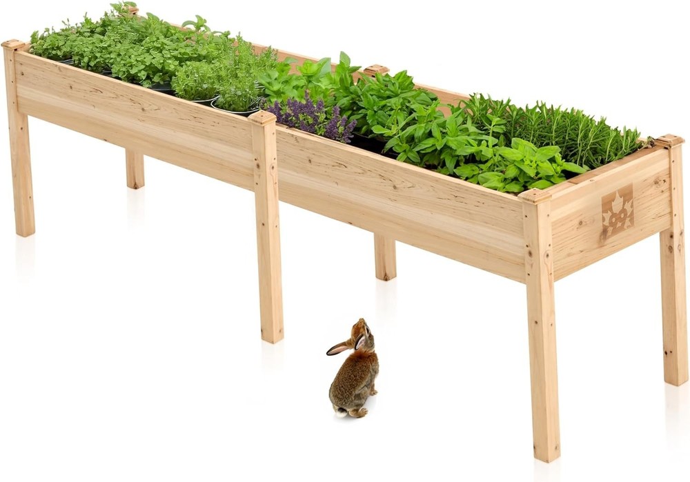 Raised Garden Bed with Legs 72x23x30 – Cedar Elevated Planter
