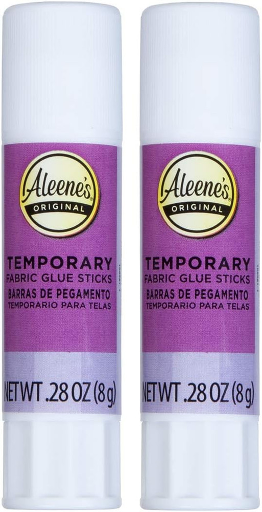 No-Sew Temporary Fabric Glue Sticks, .28Oz 2-Pack