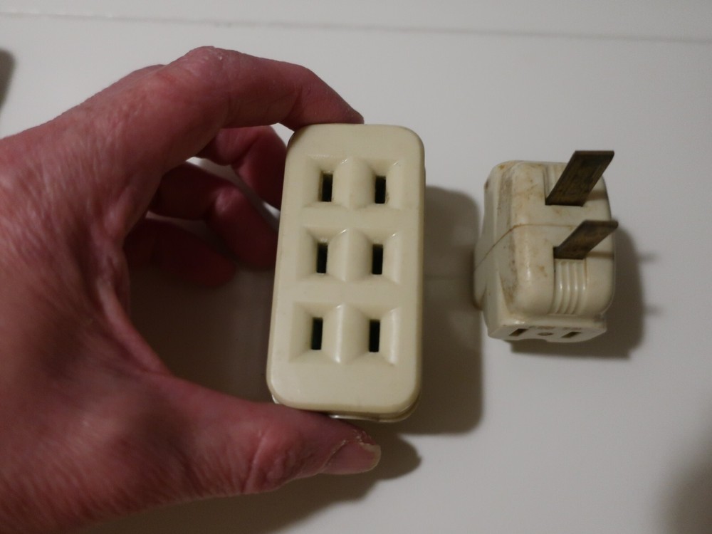 2 Vintage Multi-Plug Adapters