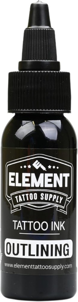 -Friendly 1oz Black Tattoo Ink - Ideal for Outlining & Shading Techniques