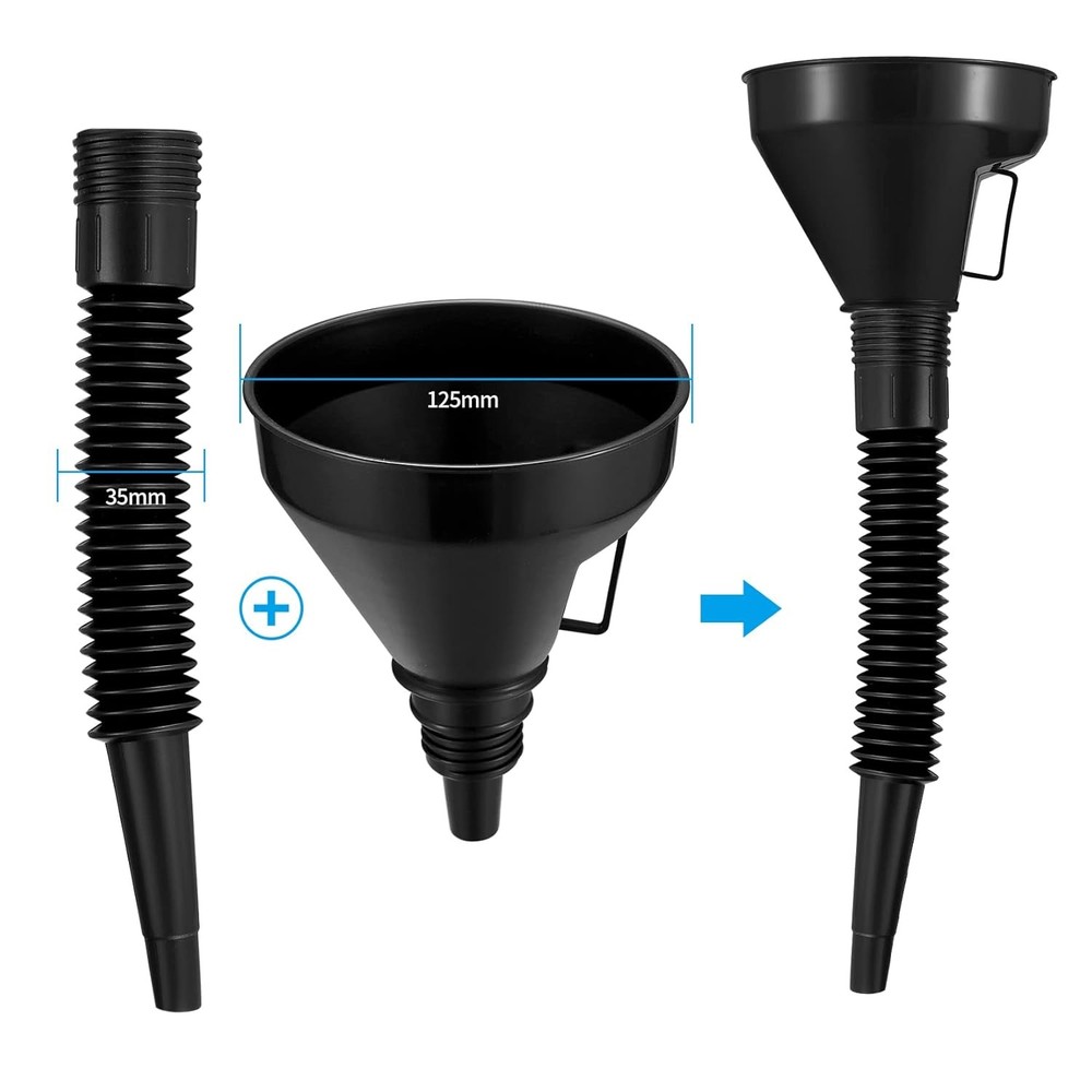 6 Piece Plastic Automotive Funnel Set