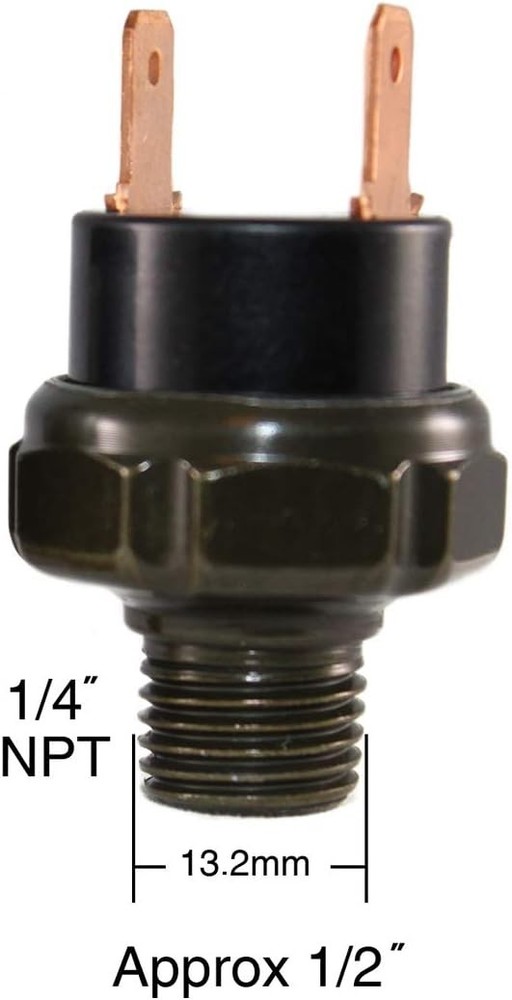 Efficient 12V/24V Air Pressure Switch with 70-100 PSI Range, Tank Mounted Design