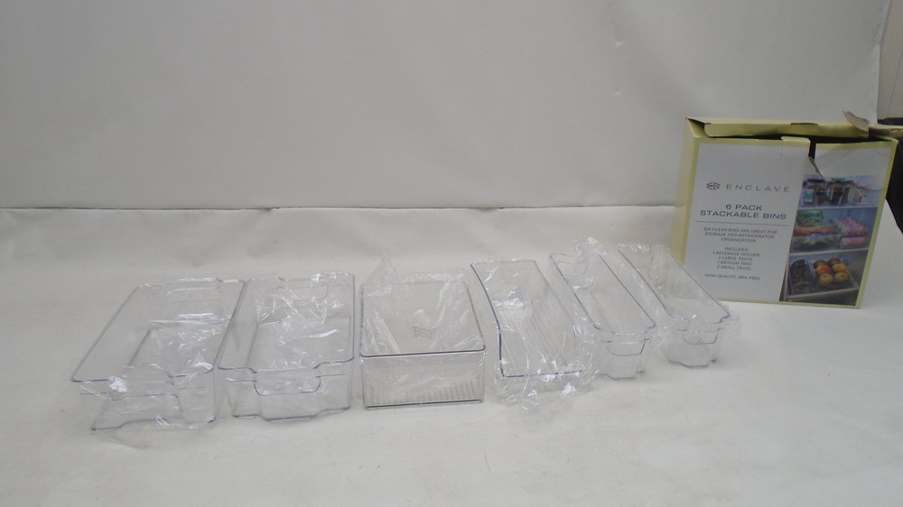 ENCLAVE 124606 6-PIECE STACKABLE FRIDGE BINS