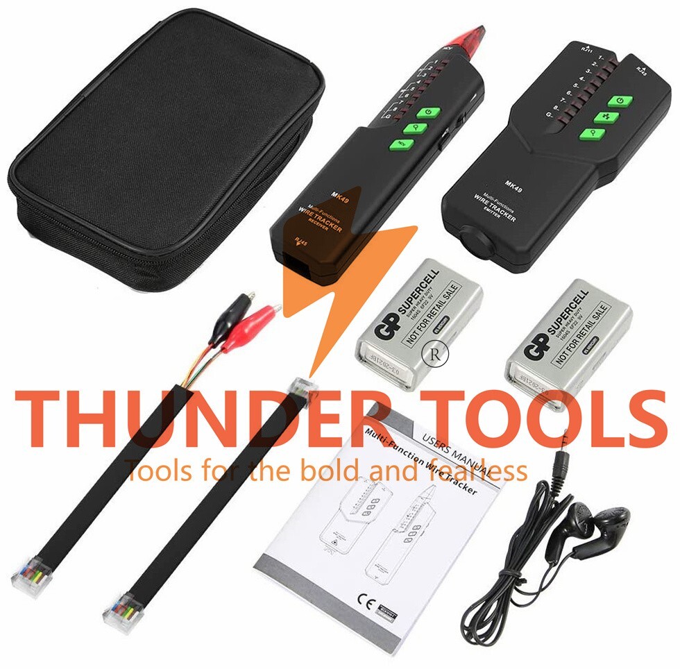 Thunder Tools Meterk Network Cable Tester RJ11 RJ45 Wire Tracker Line