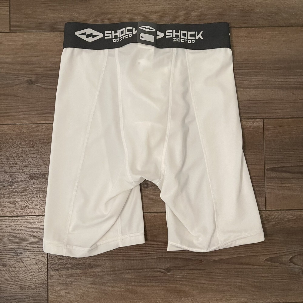 Shock Doctor Item  251 Mens L White Core Double Compression Short