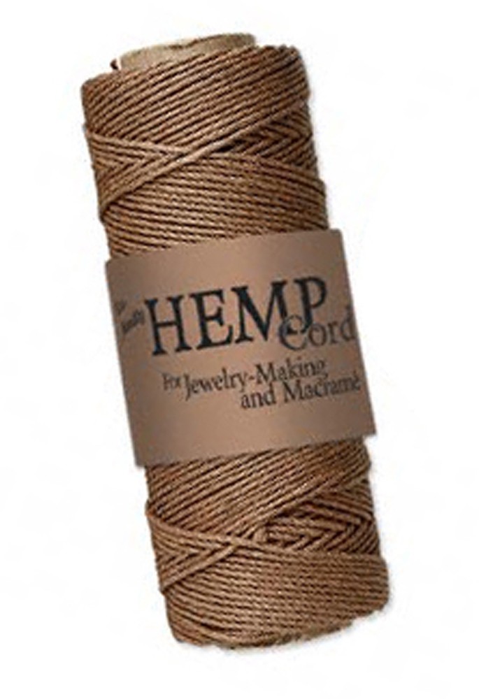 205FT Roll Lt Brown Natural Hemp Cord 1MM