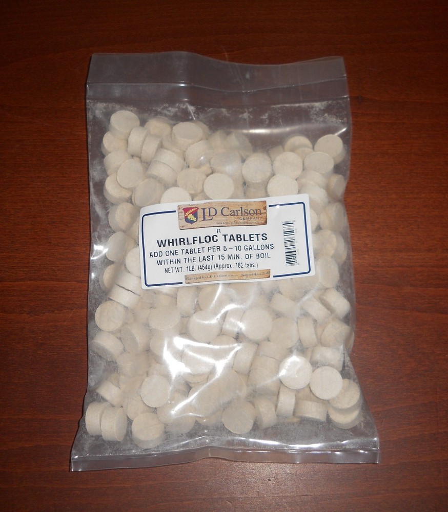 WHIRLFLOC TABLETS 1 POUND IRISH MOSS TABS CLEAR BEER CLARIFIER FOR HOME BREWING