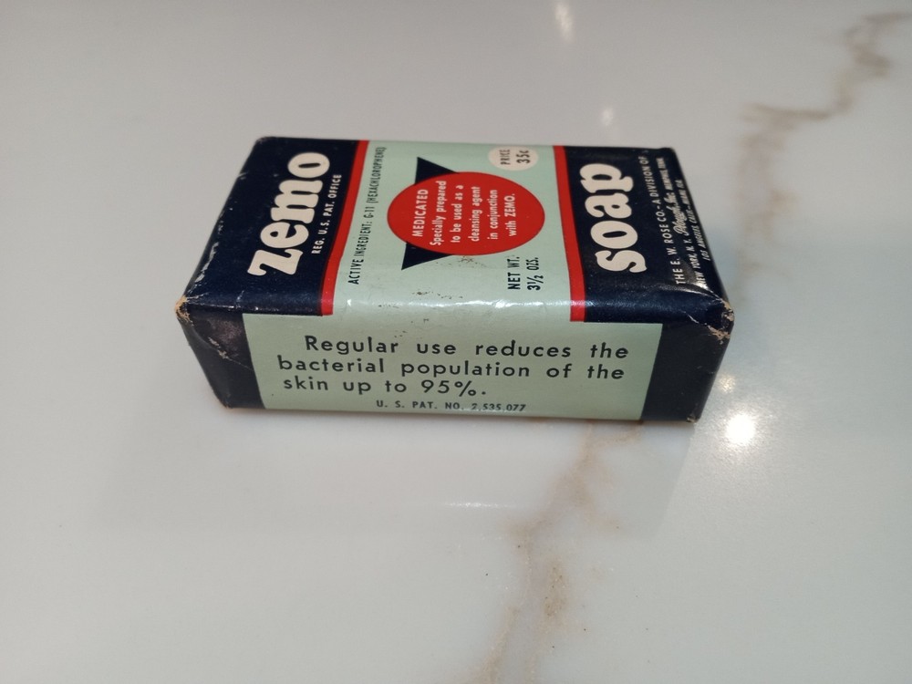 Zemo- Vintage Bar Soap 1940's- Original Wrapper 3.5 oz