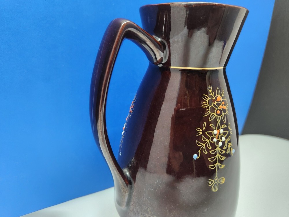 Vintage Stoneware Ceramic Pitcher Japan