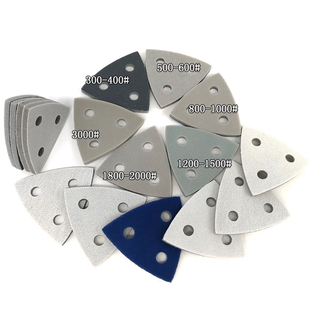 Mouse Sanding Sheets Mouse Palm Sander Sandpaper 3 Hole Triangle Sandpaper 80mm