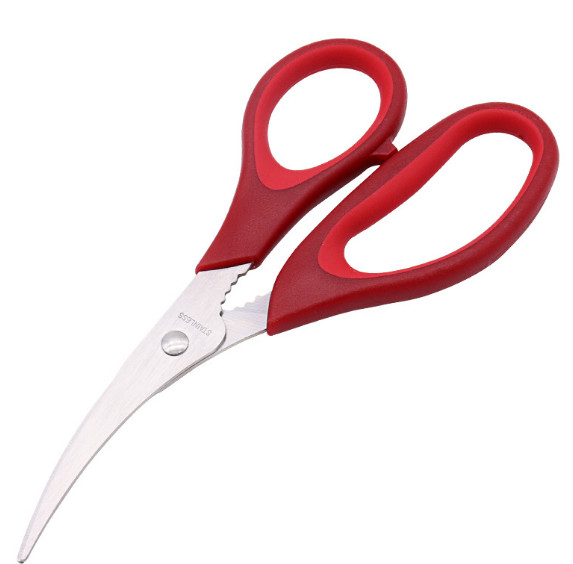 Elbow  shrimp peeled scissors household rubber plastic shrimp thread scissors