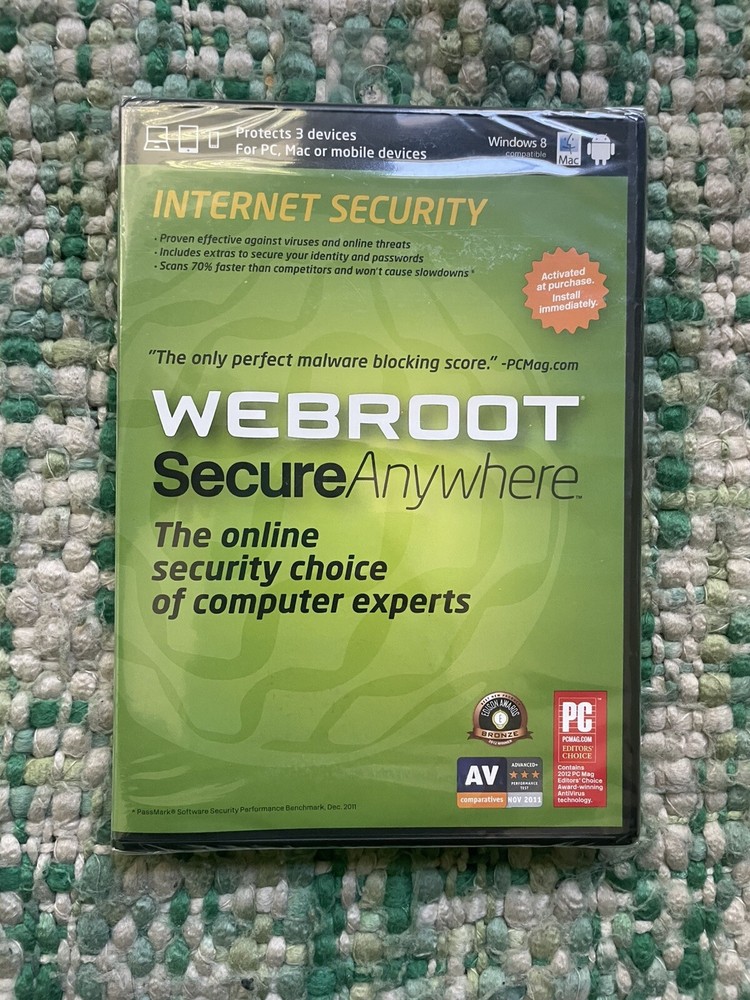 Webroot Secure Anywhere Internet Security WINDOWS 8 Compatible PC Mac or Mobile