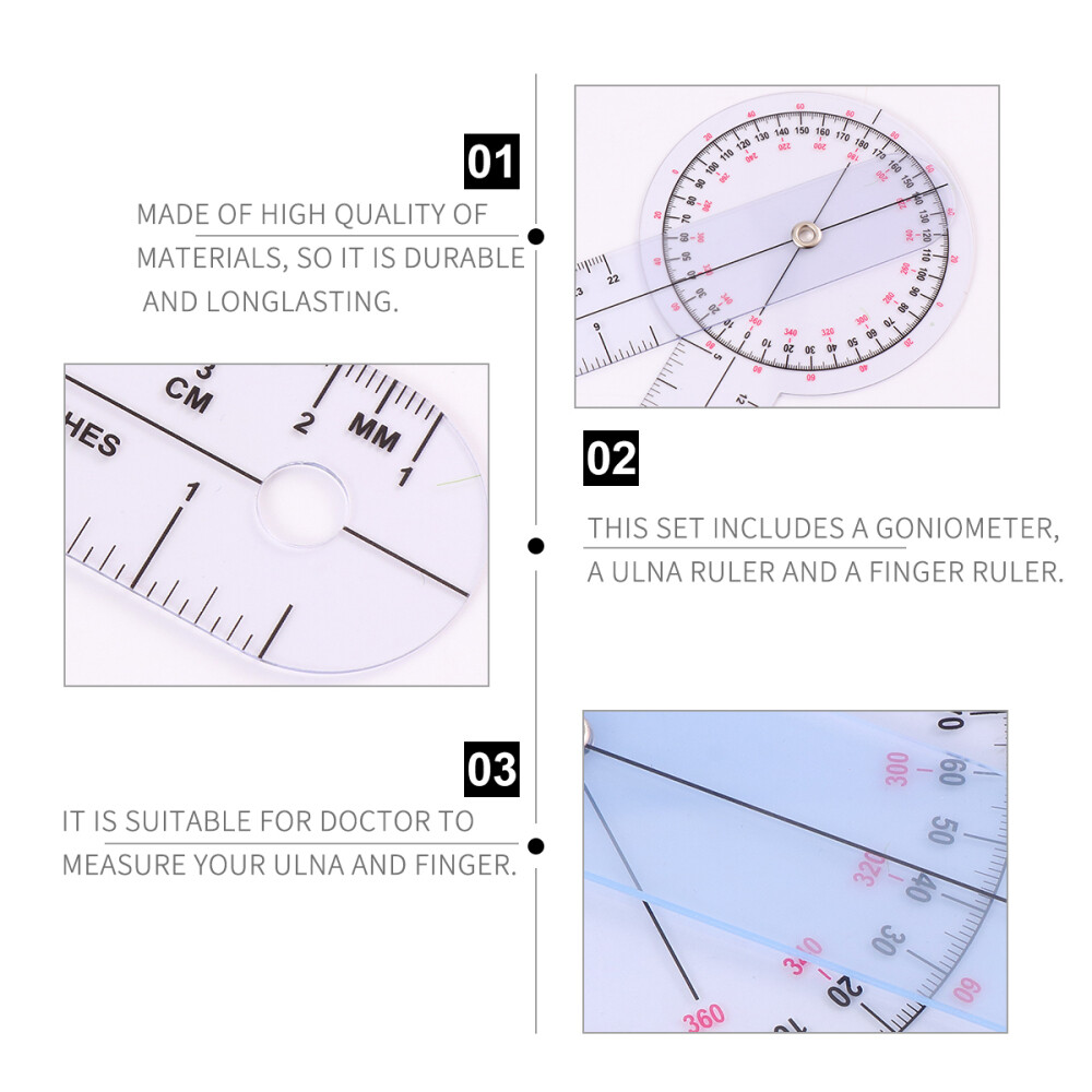 3 Pcs Angle Finder Protractor Angle Ruler Hand Gonimeter Protractor Set