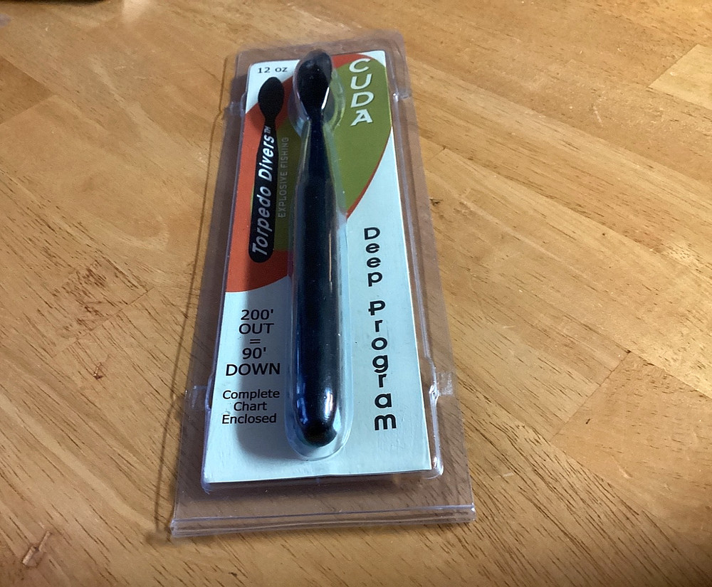 NEW Torpedo Divers 12 ounce "CUDA" Trolling Sinker (9 1/2”) with Instructions