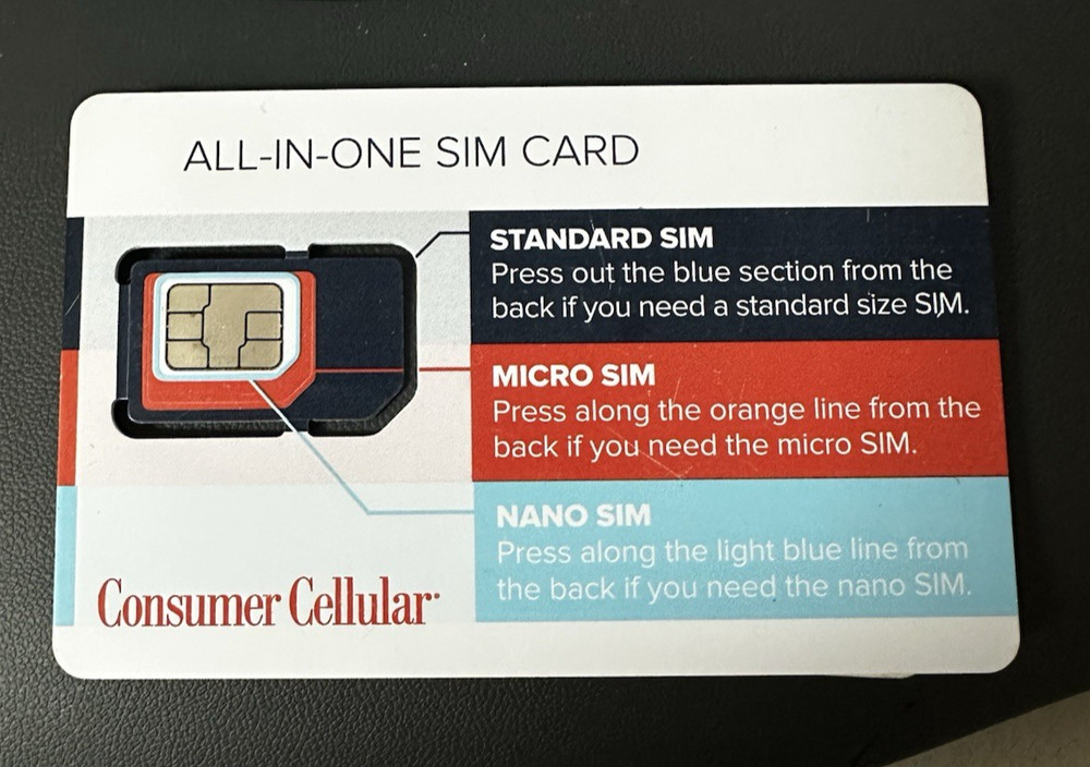Consumer Cellular Sim Card Only Sim Card