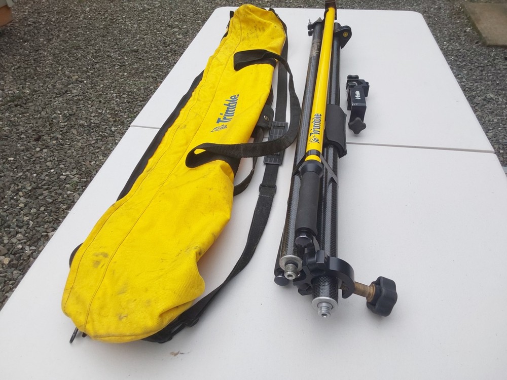 Trimble Rangepole, Bipod, Carbon Fiber, Data Collector Bracket - Used