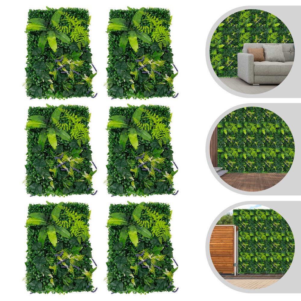6PCS Greenery Walls, Artificial Greenery Wall, Artificial Grass Backdrop WallUS