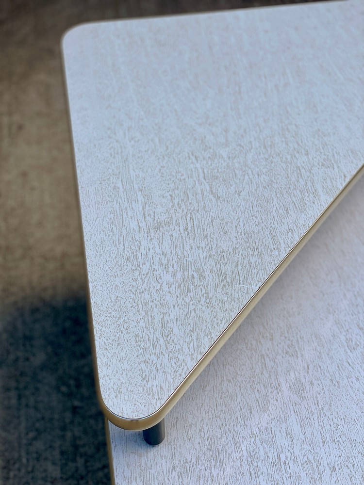 Mid-Century Modern Atomic Blonde 2-Tier End Table