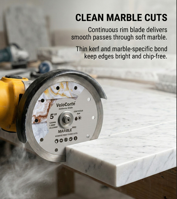 VeloCorte Marble Pro 5.0" Continuous Rim Diamond Blade