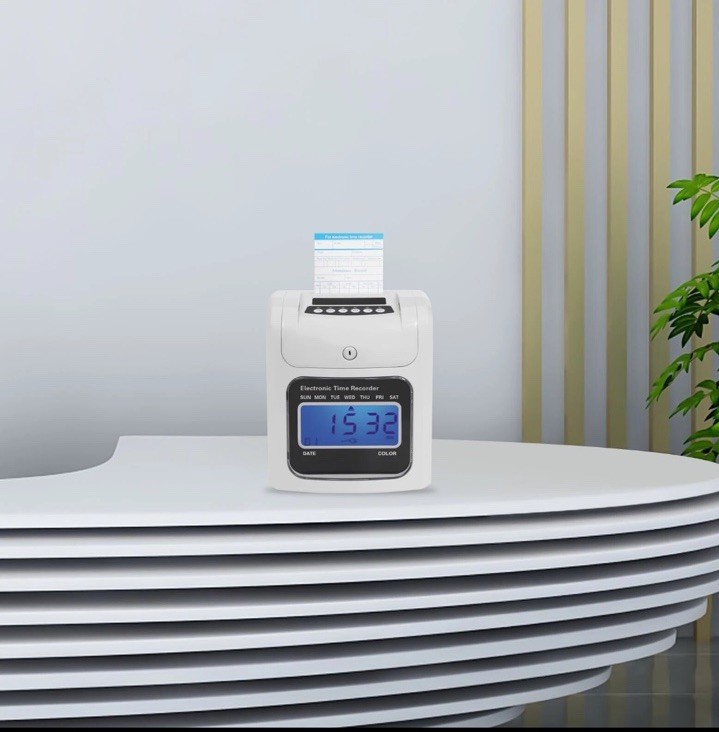 LCD Scanner Employee Attendance Machine Time Clock Staff Check In Out Machine