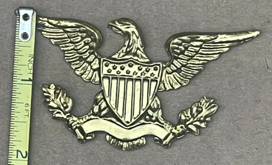 American Eagle Ornate Vintage Brass Stamping