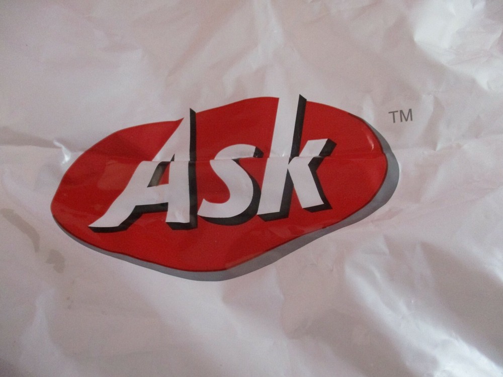 Ask.com Promotional Plastic Drawstring Bag & Search Shortcuts Sheet E3 Promo