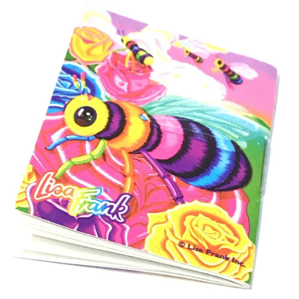 Vintage Lisa Frank Mini Notebook Miniature 2” Note Pad Paper Buzz Bumble Bee