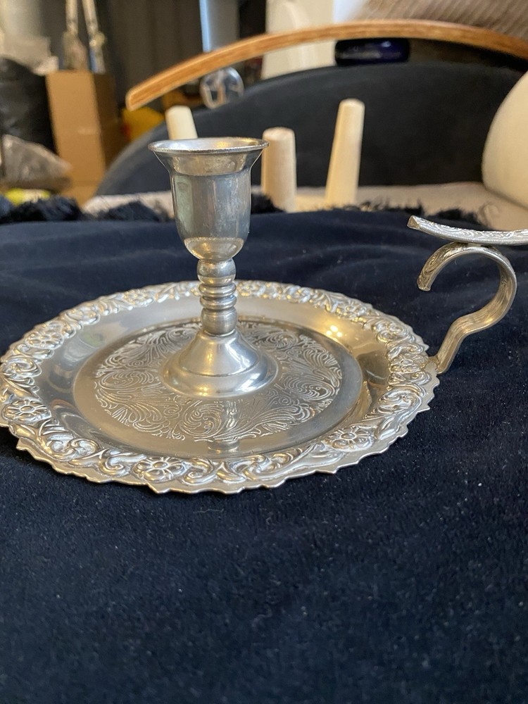 Vintage Silver Plated Candle Holder