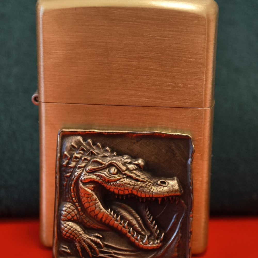Crocodile Brass Decal Kerosene Lighter Decal Price Excludes Lighter