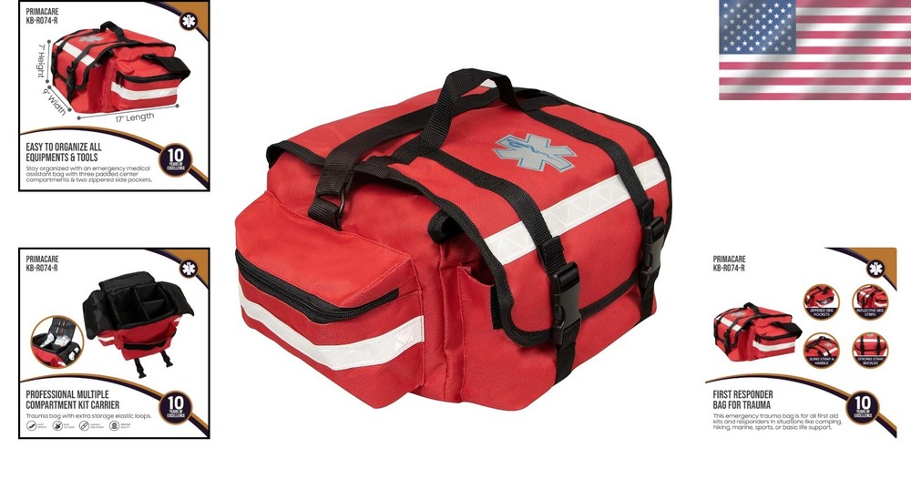 Compact First Aid Bag with Multiple Compartments