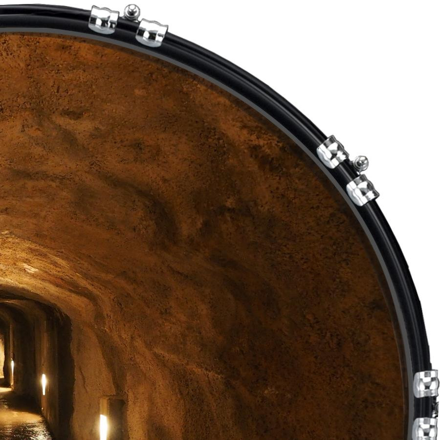 20" Custom Bass Kick Drum Front Head Graphic Graphical Tunnel 3