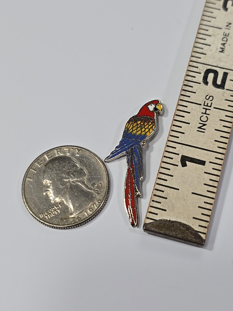 Parrot Lapel Pin Tropical Exotic Bird by MAFCO