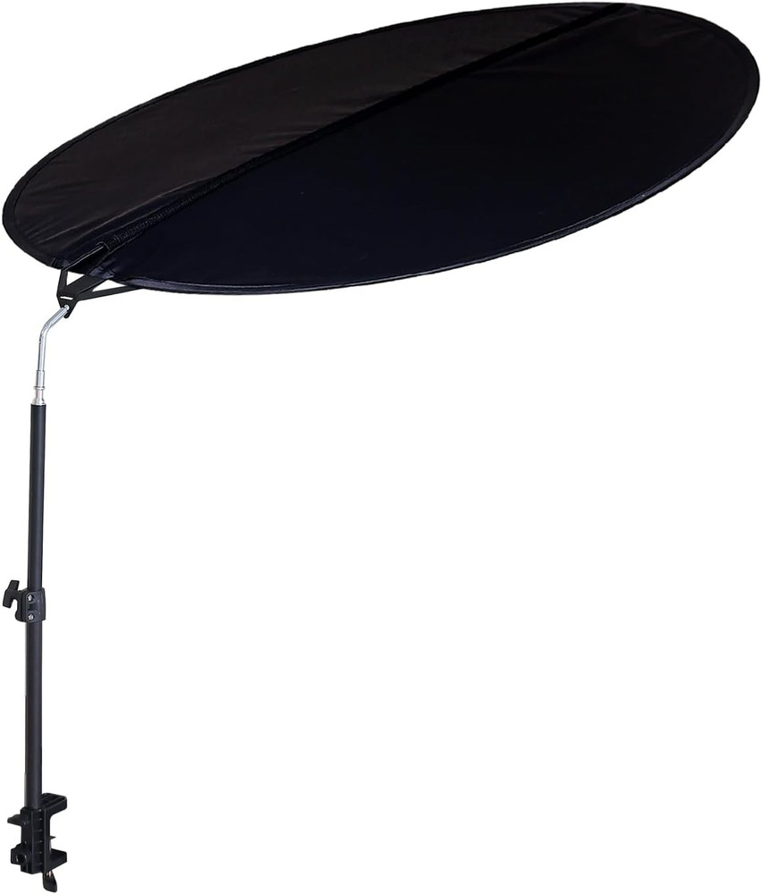 Office Cubicle and Desk Shade - Foldable 36" Circular Shading, Light-Proof Desk