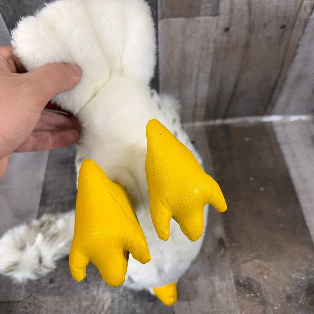 White Spotted Plush Bird - Eagle, Falcon, Owl - Poseable