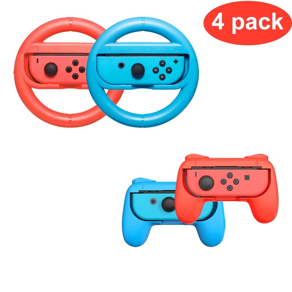 4pcs Joy-Con Controller Grips for Nintendo Switch Handle Grip Kit Steering Wheel