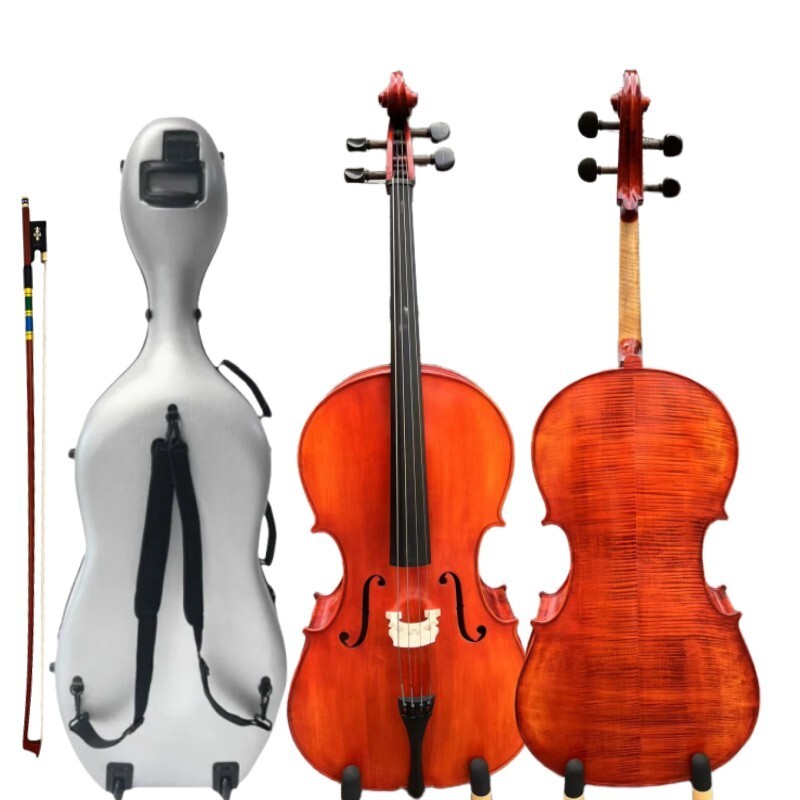 Stradivari model solid wood Cello 4/4,with hard case, Strong Deep Sound #15938