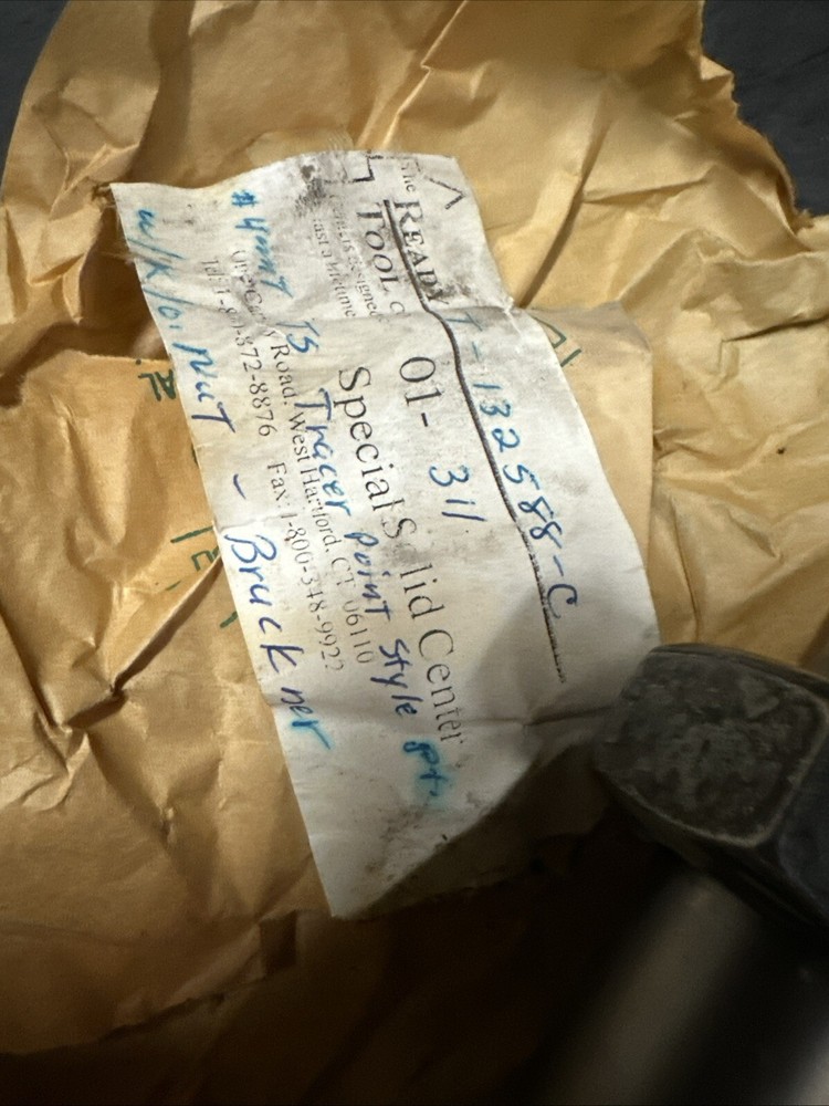 New Ready Tool Co 01-3” Special Solid Center #4 Tracer Point Style