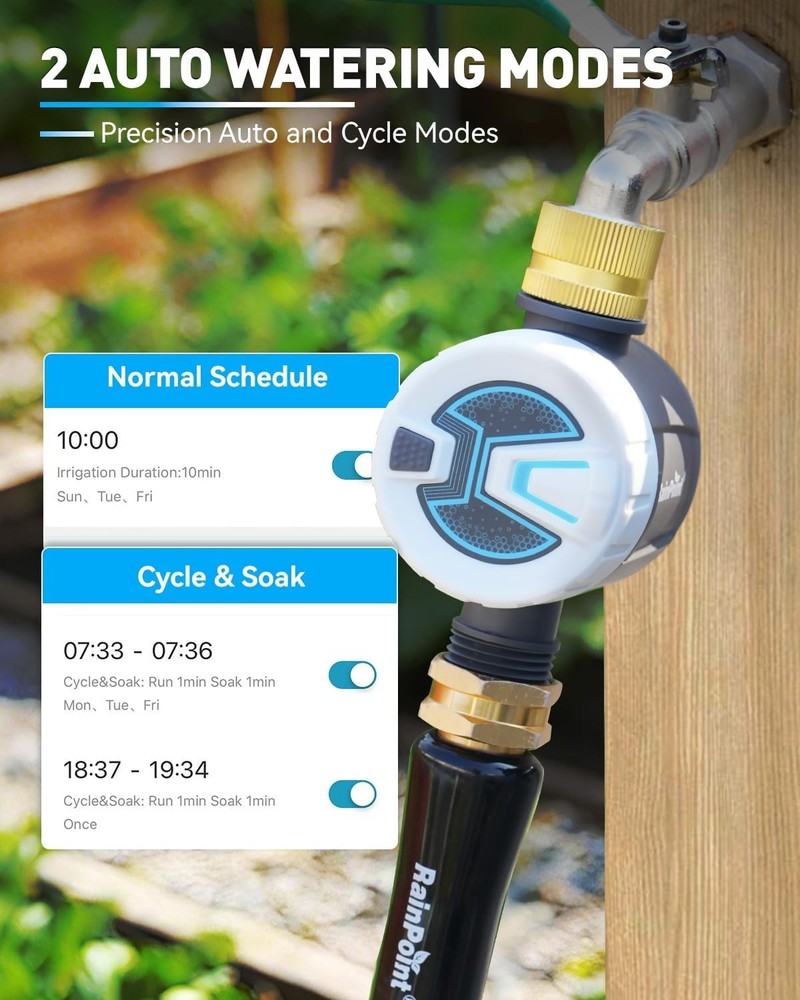 Durable Brass Inlet Smart Sprinkler Timer with App Control - Water Efficient