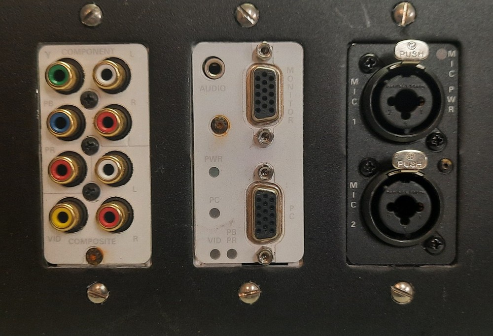 Crestron QM-WMC Input Wall Plate w/ QM-WMIC Microphone Input Module & MTG Plate