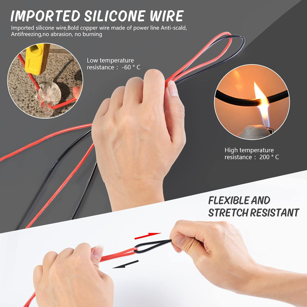 Electrical Multimeter Test Leads Set with Alligator Clips Test Hook Test Probes