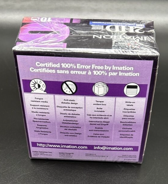 Imation 3.5" Floppy Disk Diskettes 10 Disk Pk IBM Formatted 1.44MB 2HD