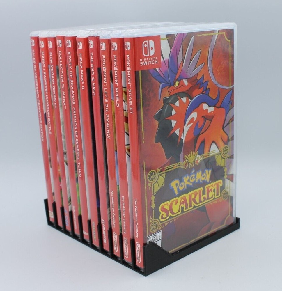 Switch / Switch 2 Game Case Organizer Tray, Holds 5, 10, or 15 Games, 3D Printed