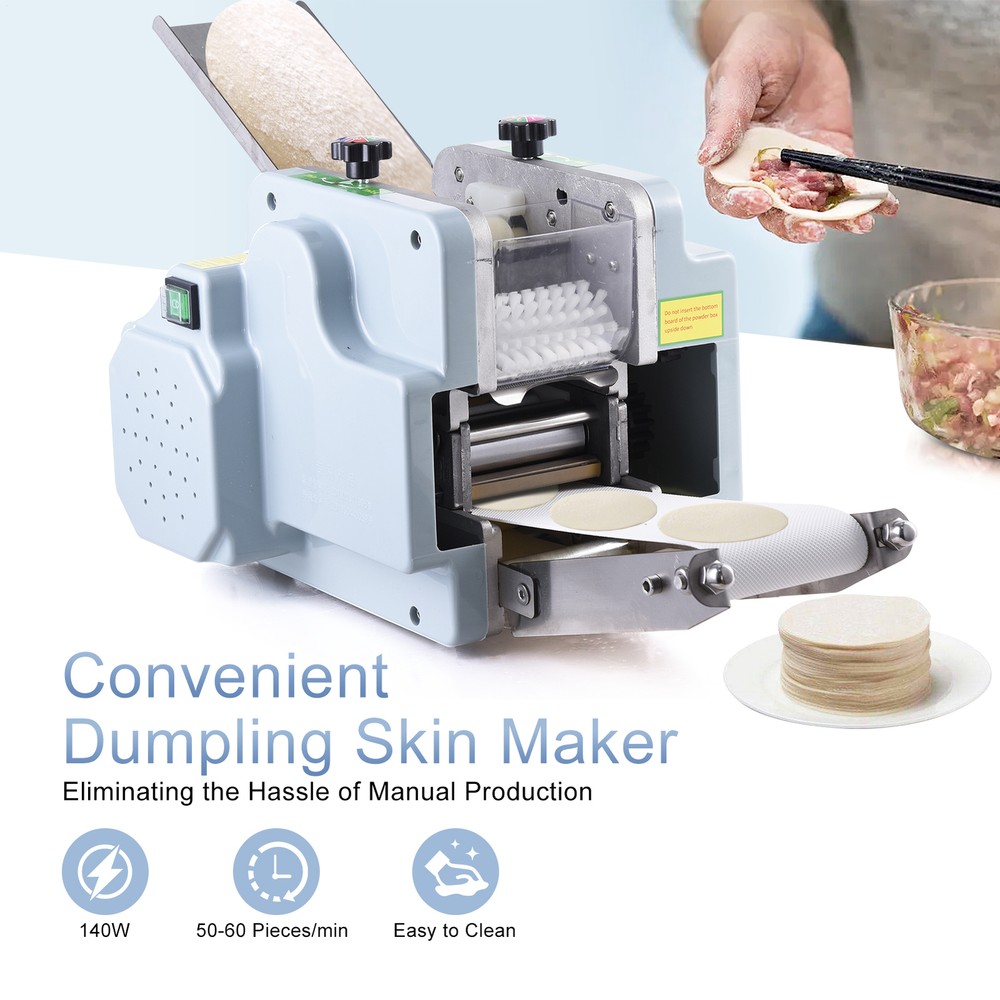 New Automatic Dumpling Skin Machine 110V Dumpling Wrapper Maker 60 Pieces/Min