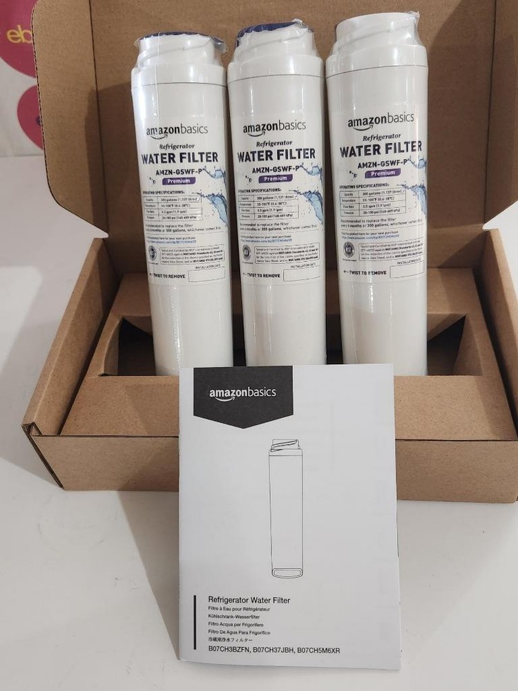 GSWF Premium Refrigerator Water Filter Cartridge Replacement  for GE 3 Pack